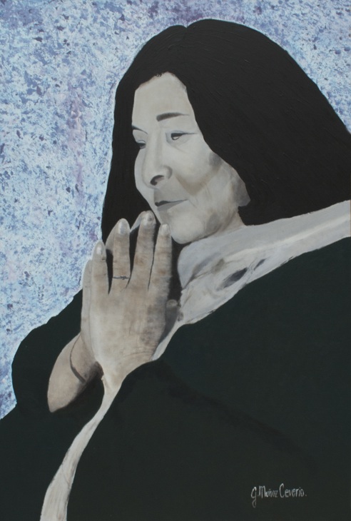 Argentina - Gustavo Muñoz Ceverio. Titulo. Pan, paz y más. Acrilico sobre lienzo. Medidas 150 x 100 cm